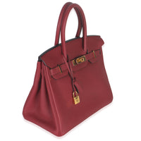Hermès Rouge Grenat Togo Birkin 30 GHW Handbag pv