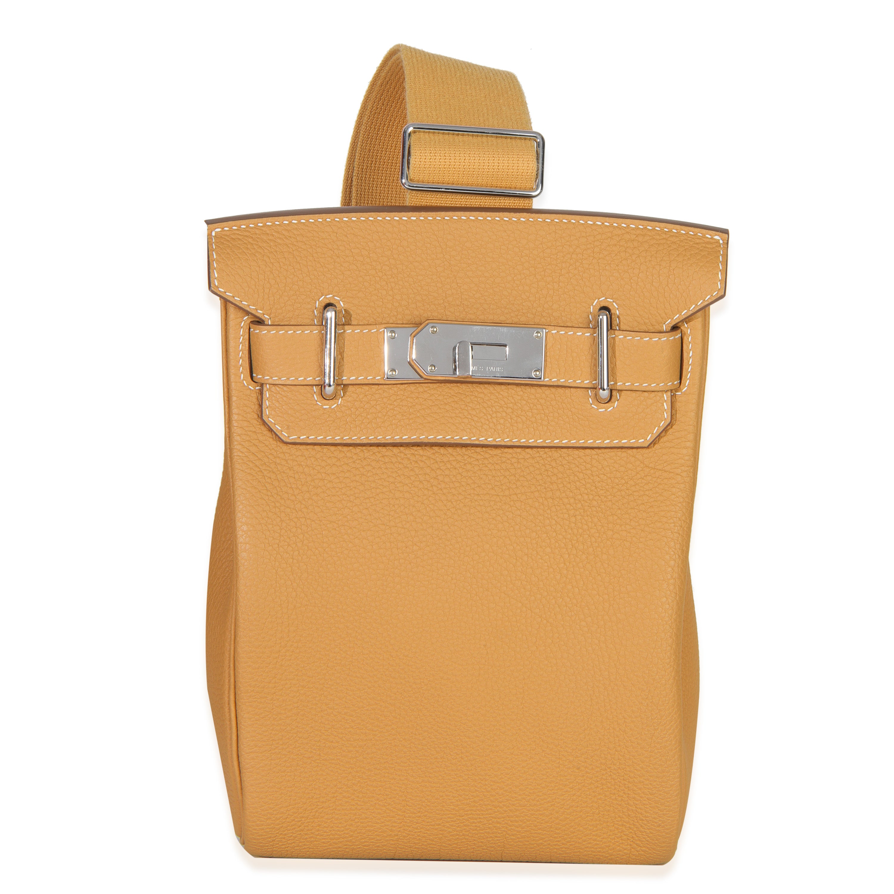 Hermès Naturel Sable Togo Hac A Dos PM PHW Handbag fv