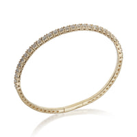 myGemma Yellow Gold Diamond Flexible Bangle Bracelet av
