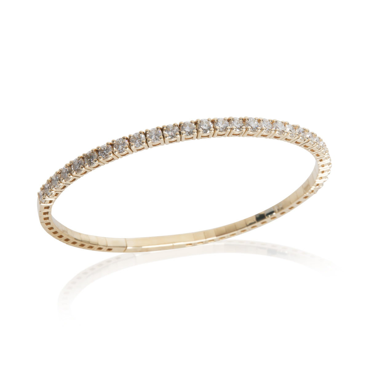 myGemma Yellow Gold Diamond Flexible Bangle Bracelet bv