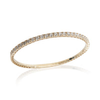 myGemma Yellow Gold Diamond Flexible Bangle Bracelet bv