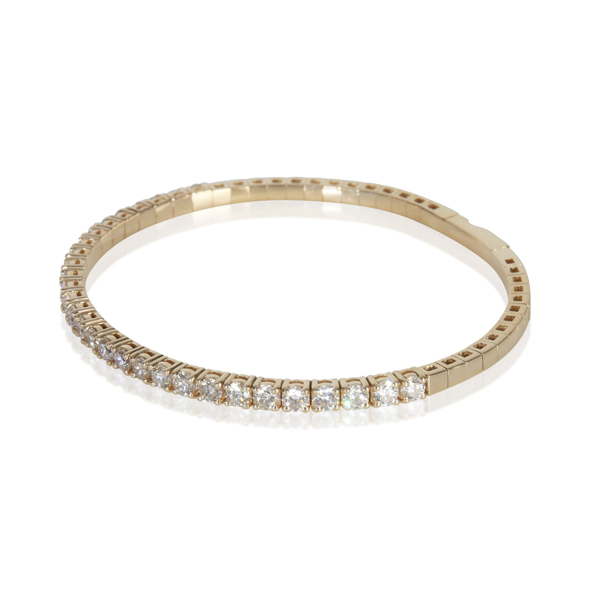 myGemma Yellow Gold Diamond Flexible Bangle Bracelet sv