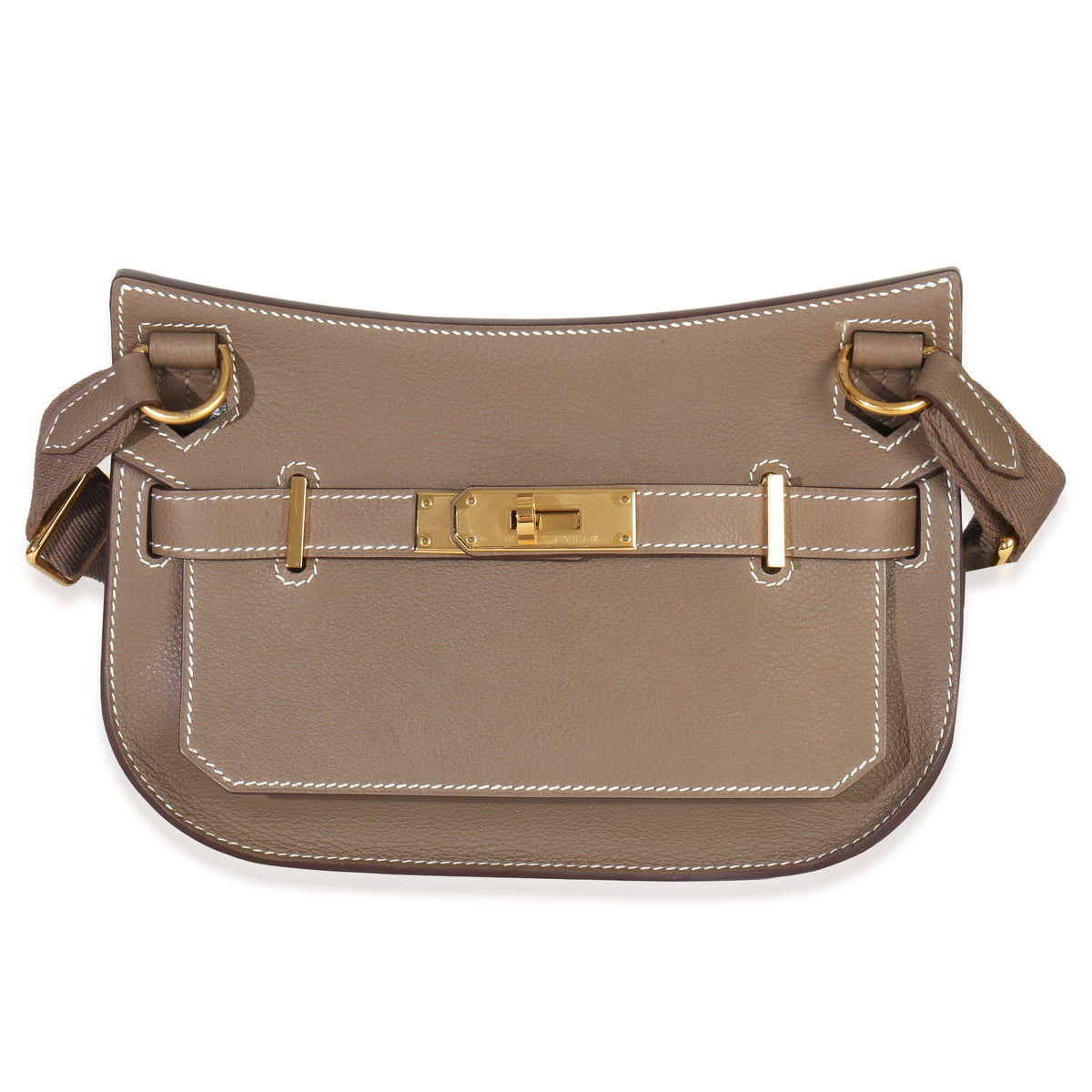 Hermès Etoupe Evercolor Mini Jypsiere GHW Handbag sv