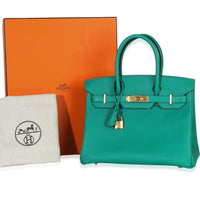 Hermès Vert Jade Epsom Birkin 30 GHW Handbag av