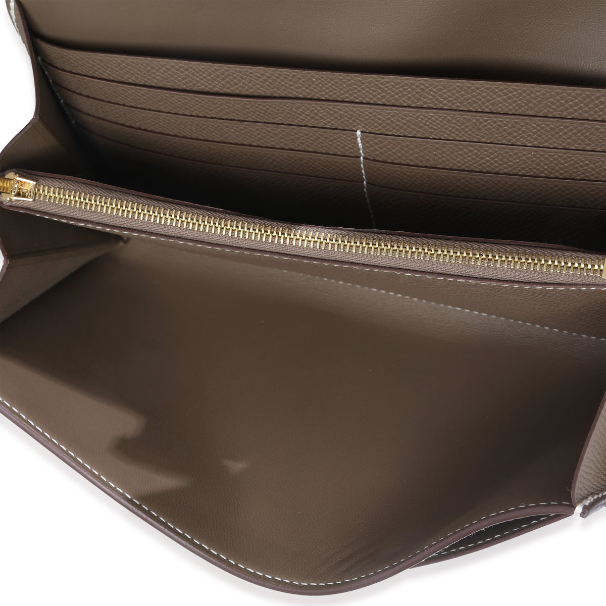 Hermès Etoupe Epsom Constance Wallet To Go GHW Handbag av