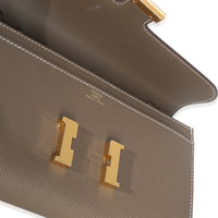 Hermès Etoupe Epsom Constance Wallet To Go GHW Handbag clasp
