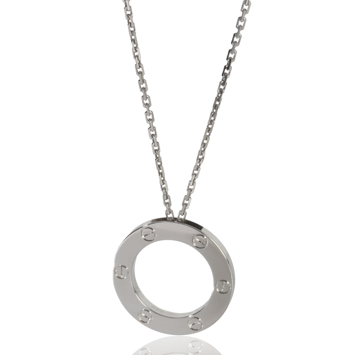 Cartier White Gold  Love Necklace fv