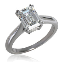 Harry Winston 1.91 ct Emerald Diamond Solitaire Engagement Ring bv