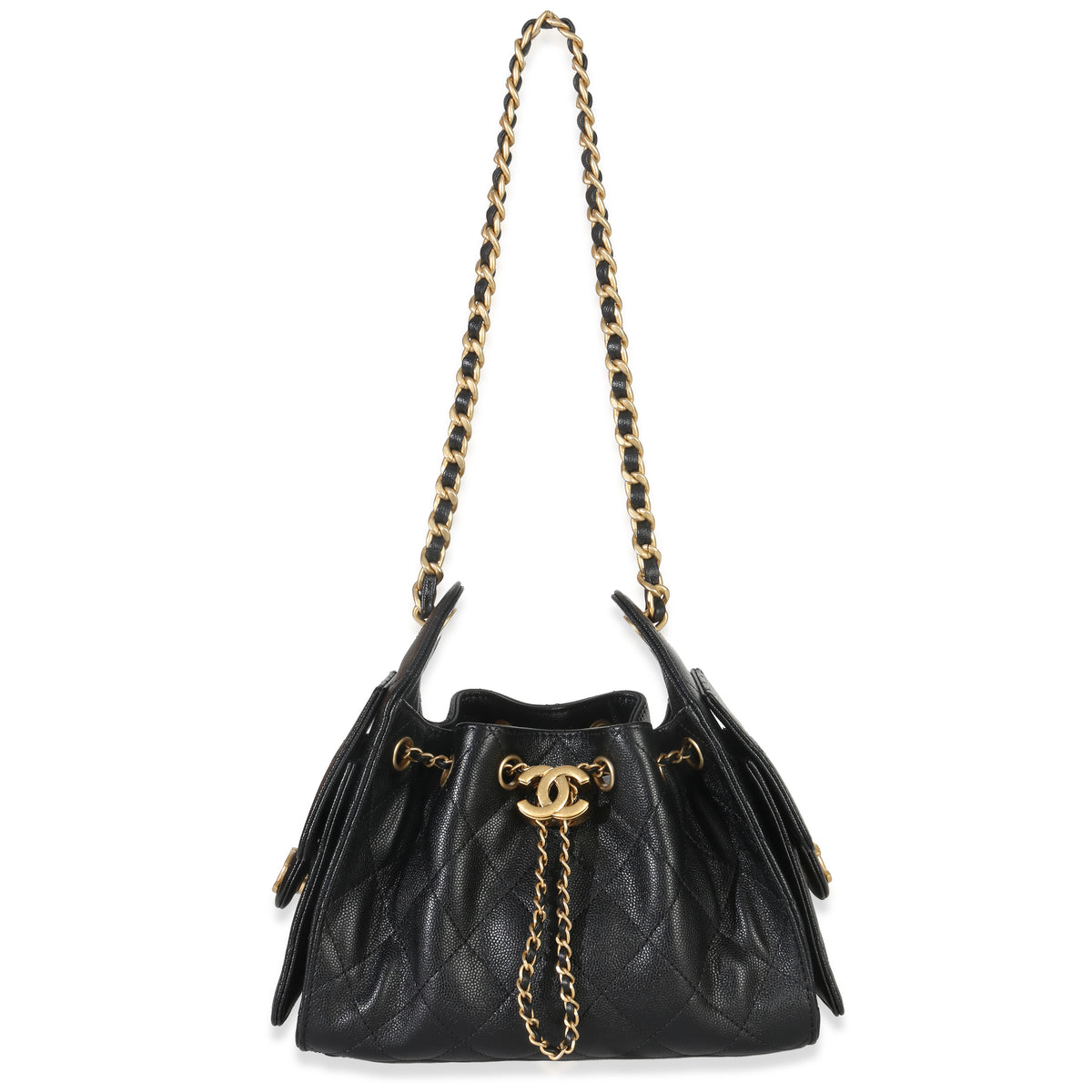 Chanel 26P Black Quilted Caviar Mini  25 Hobo Handbag Handbag av