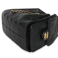 Chanel 26P Black Quilted Caviar Mini  25 Hobo Handbag Handbag box