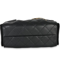 Chanel 26P Black Quilted Caviar Mini  25 Hobo Handbag Handbag stamp