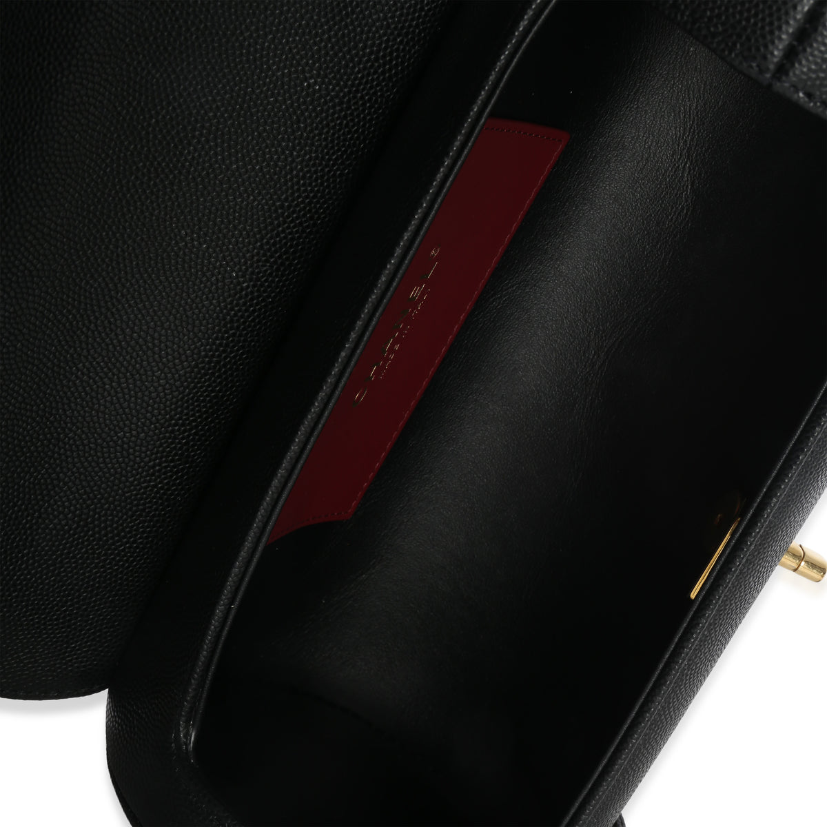 Chanel 26P Black Grained Shiny Calfskin Small Bowling Bag Handbag av