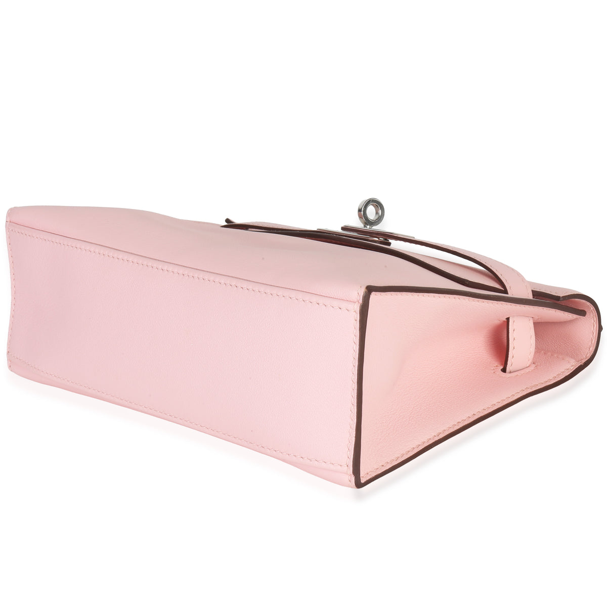 Hermès Rose Sakura Swift Kelly Pochette PHW Handbag clasp