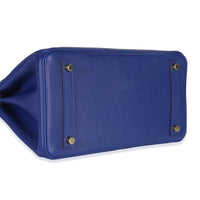 Hermès Bleu Electrique Epsom Birkin 30 GHW Handbag box