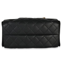 Chanel Black Quilted Caviar Small  25 Hobo Handbag Handbag stamp