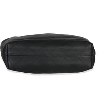 Chanel 26C Black Quilted Calfskin Large Hobo Handbag stamp