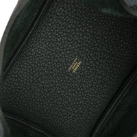 Hermès Vert Fonce Clemence Picotin Lock 18 PM GHW Handbag ad1
