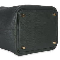 Hermès Vert Fonce Clemence Picotin Lock 18 PM GHW Handbag clasp
