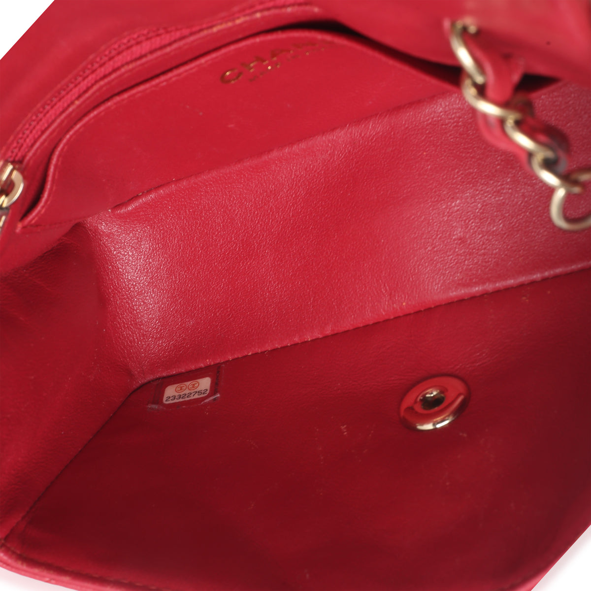 Chanel Dark Pink Quilted Lambskin Mini Rectangle Flap Bag Handbag ad1