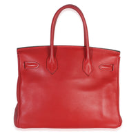 Hermès Rouge Casaque Swift Birkin 30 PHW Handbag bv