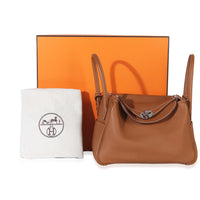 Hermès Gold Clemence Lindy 26 PHW Handbag ad1