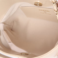 Chanel Beige Shiny Aged Calfskin Quilted Nano Kelly Shopper Handbag ad2