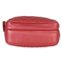 Chanel Pink Iridescent Quilted Lambskin Day Trips Camera Bag Handbag stamp