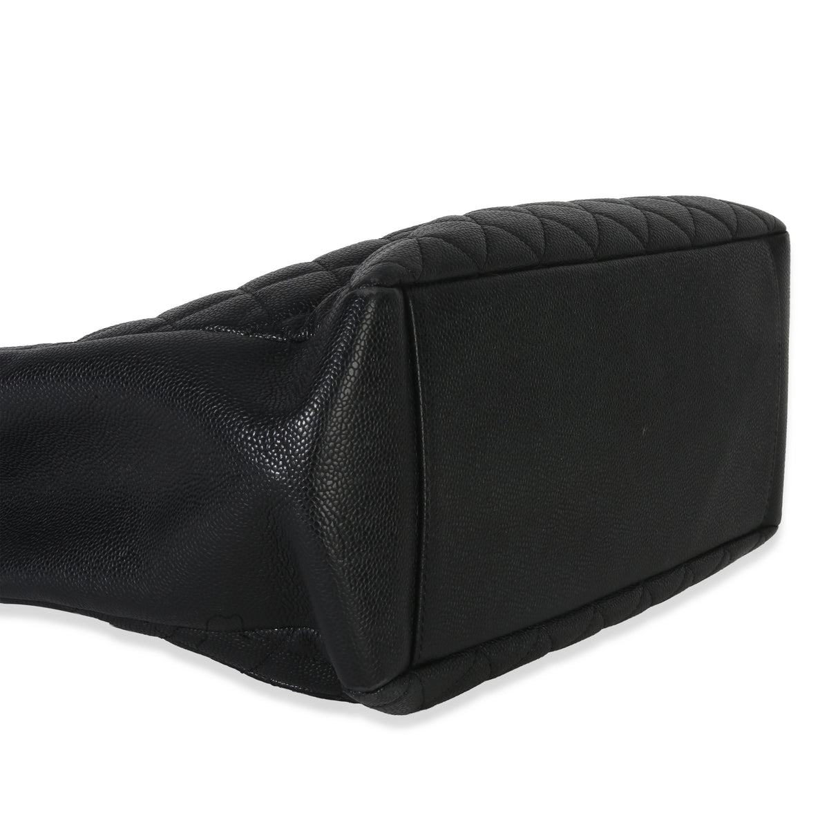 Chanel Black Quilted Caviar Grand Shopper Tote Handbag clasp