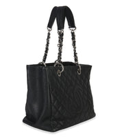 Chanel Black Quilted Caviar Grand Shopper Tote Handbag pv