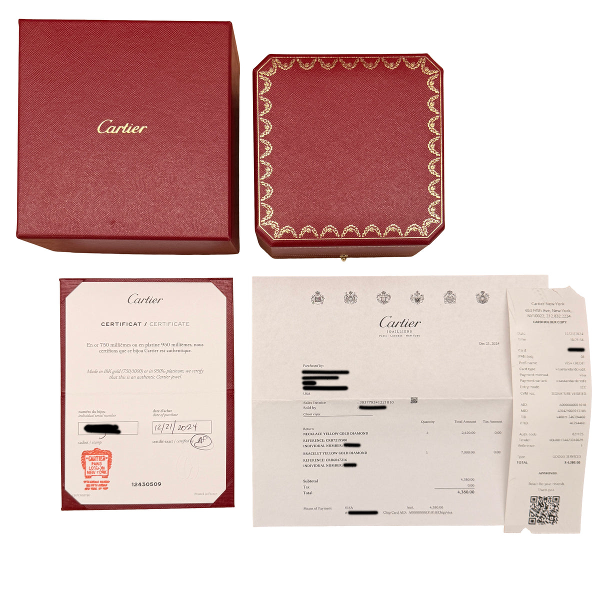 Cartier Yellow Gold Diamond Small Model Love Bracelet box