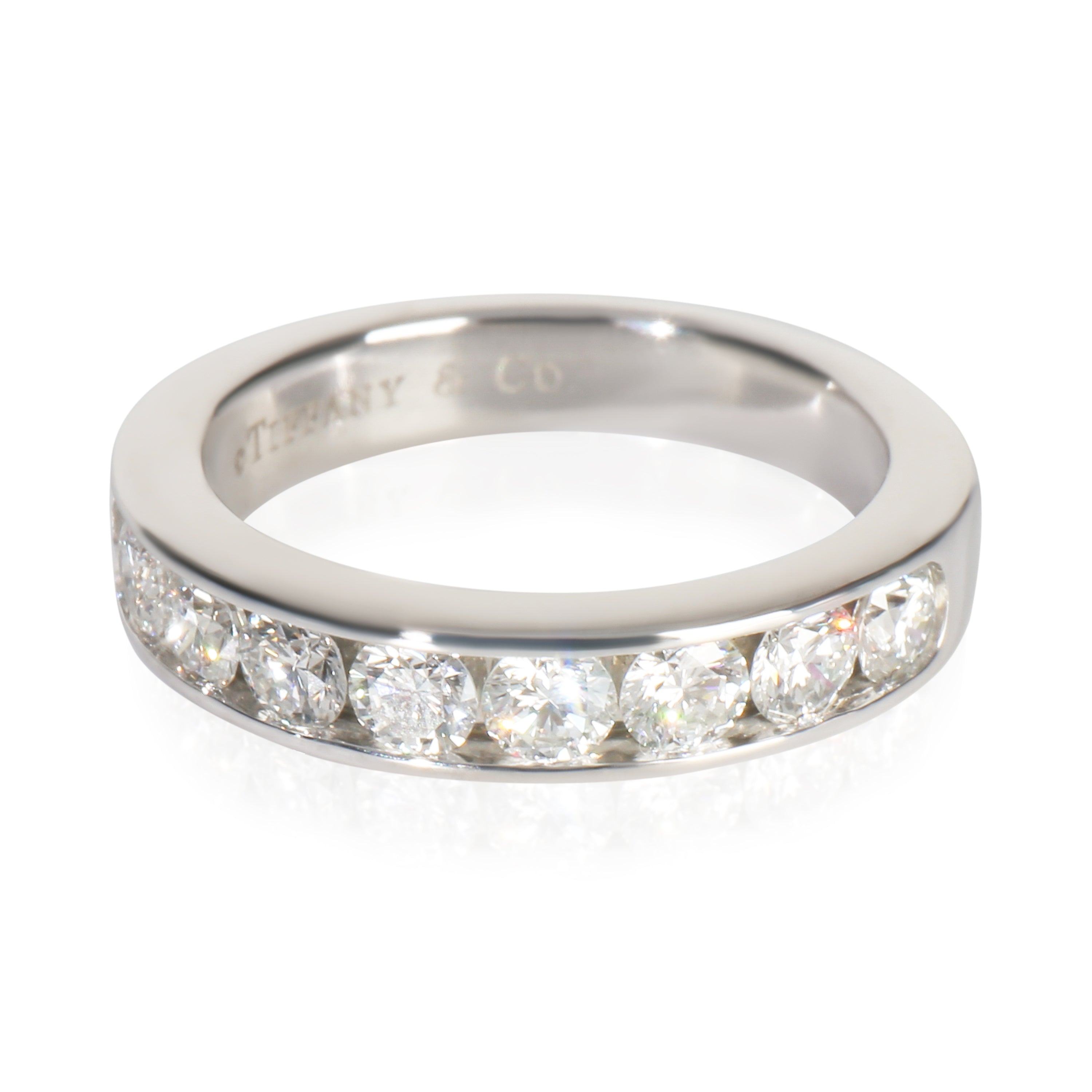 Tiffany & Co. Platinum Diamond Channel Set Band fv
