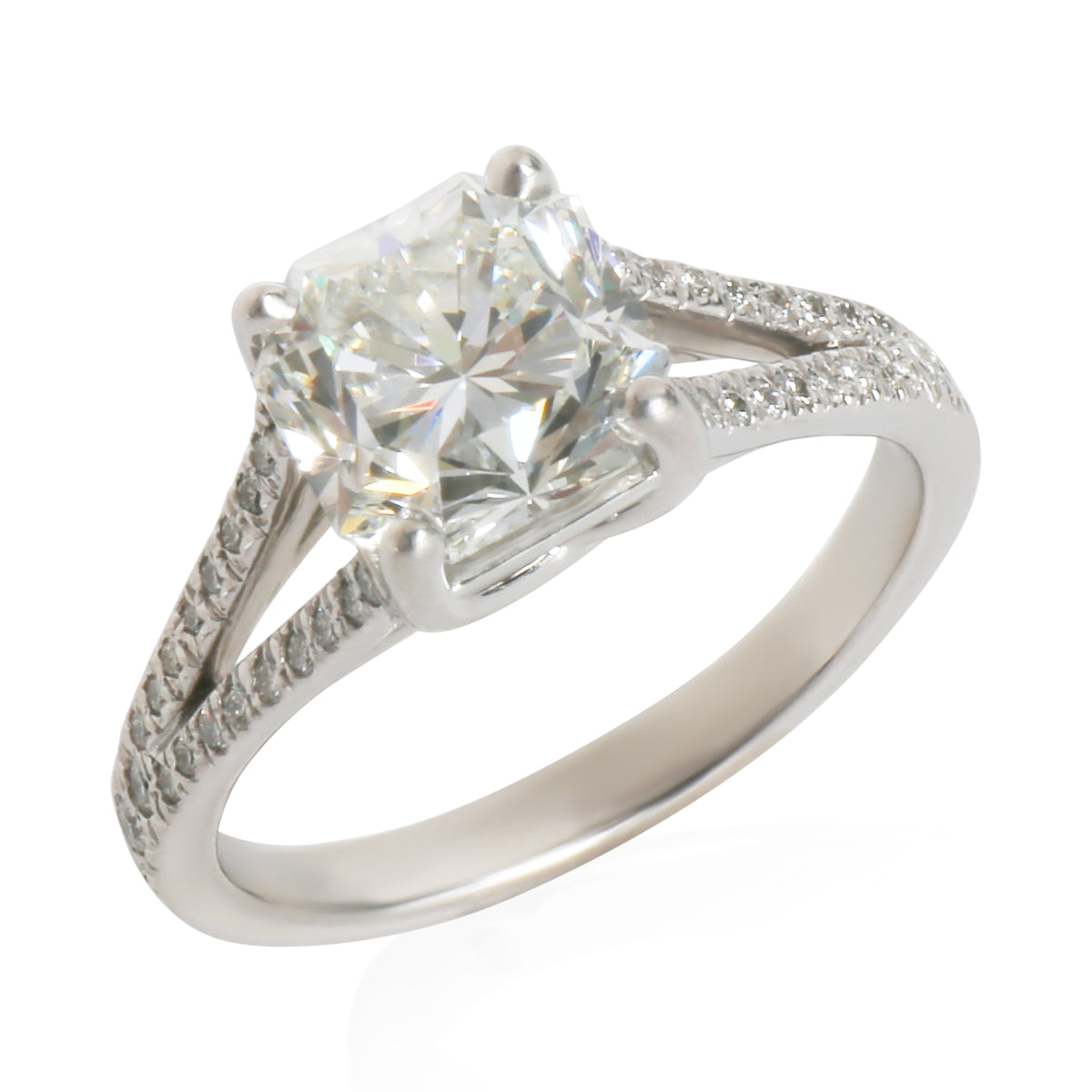 Tiffany & Co. 1.80ct Cut Cornered Mixed Cut Diamond Lucida Engagement Ring bv