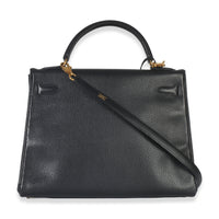 Hermès Vintage Black Ardennes Kelly 32 GHW Handbag bv