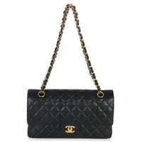 Chanel Black Quilted Caviar Medium Classic Double Flap Handbag Handbag av
