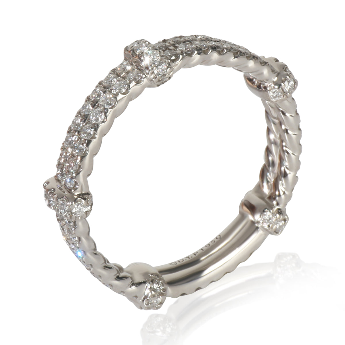 David Yurman Platinum Diamond Band av