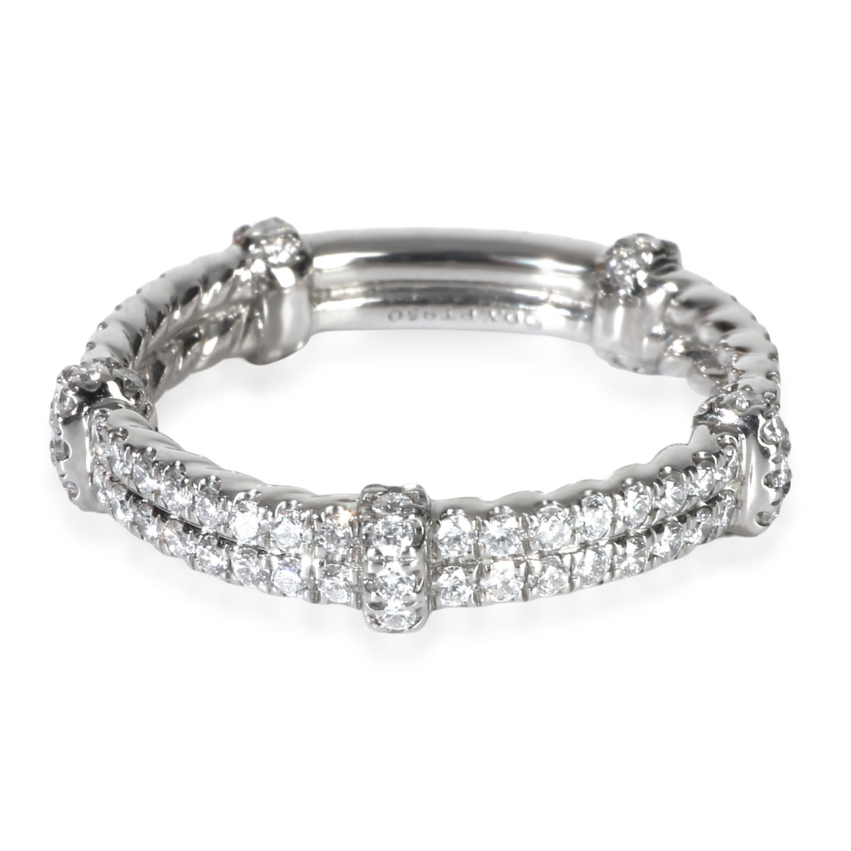 David Yurman Platinum Diamond Band fv