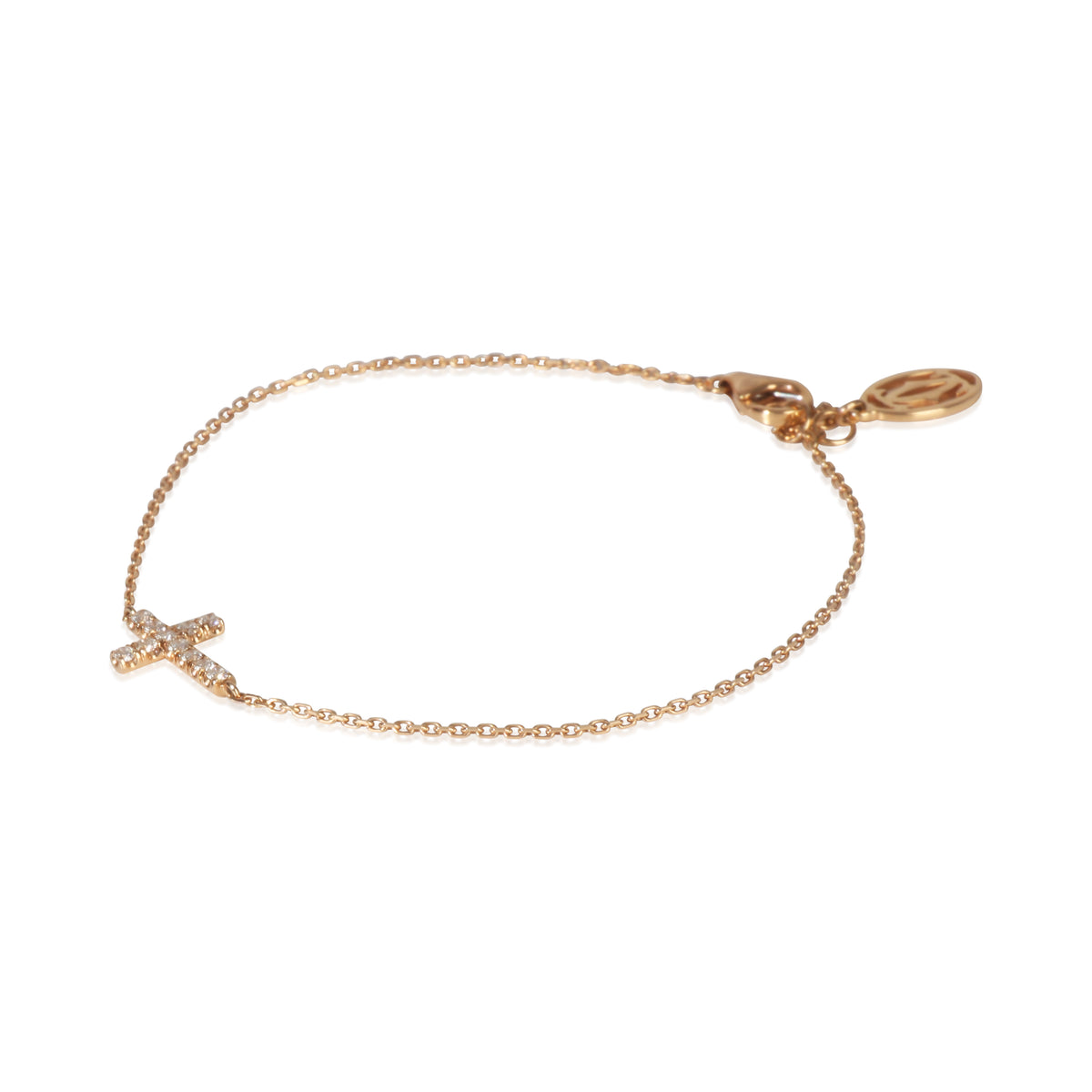 Cartier Rose Gold Diamond Symbols Cross Bracelet sv