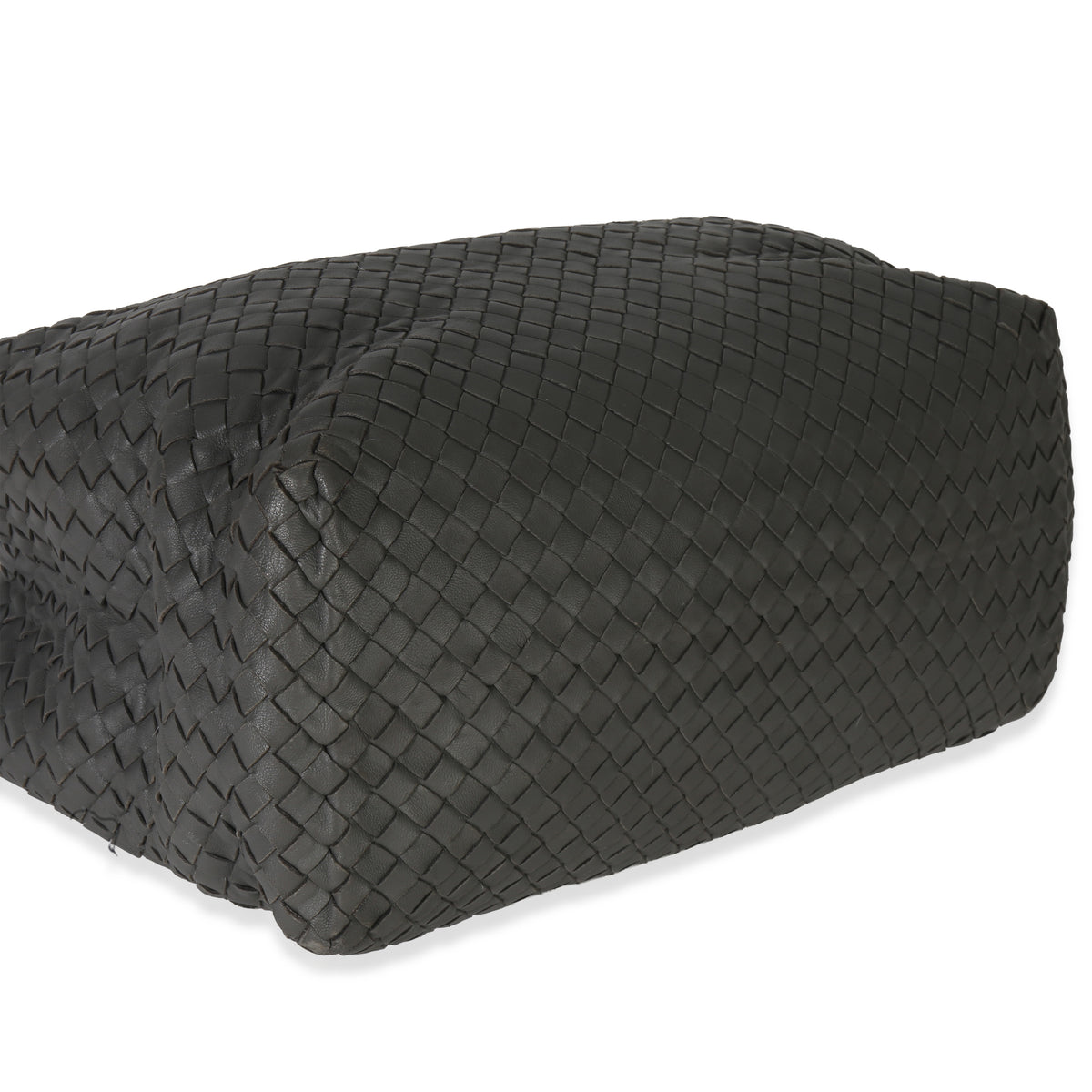 Bottega Veneta Grey Nappa Intrecciato Medium Chain Tote Handbag clasp