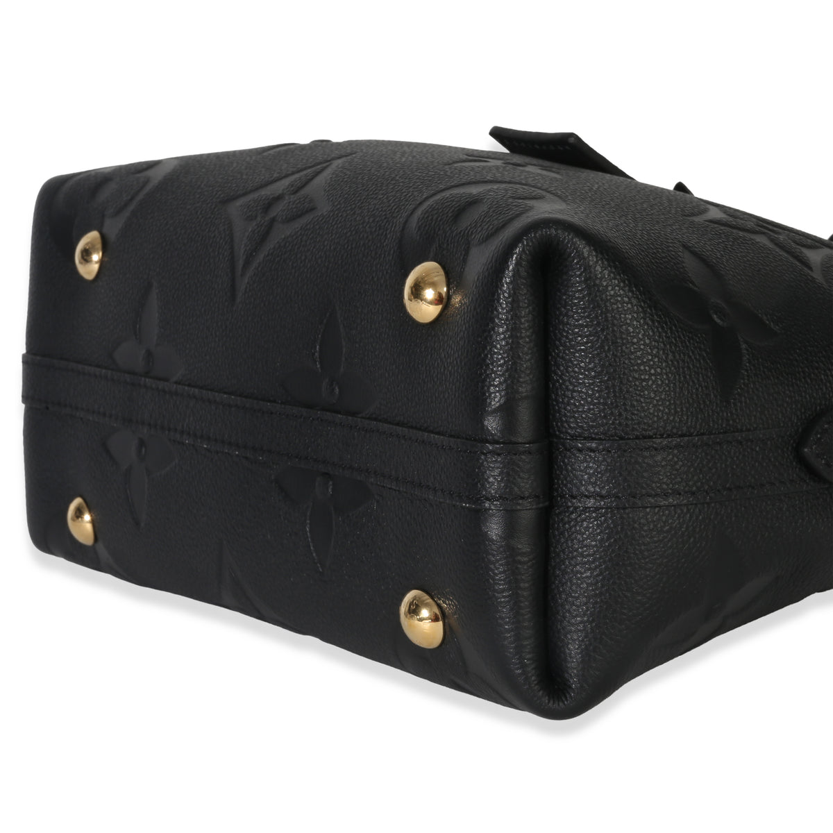 Louis Vuitton Black Giant Monogram Empreinte Carryall PM Handbag clasp