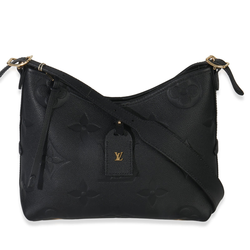 Louis Vuitton Black Giant Monogram Empreinte Carryall PM Handbag fv