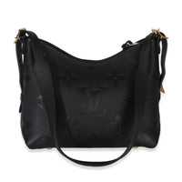 Louis Vuitton Black Giant Monogram Empreinte Carryall PM Handbag stamp