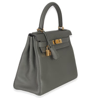 Hermès Gris Meyer Clemence Kelly 28 GHW Handbag bv