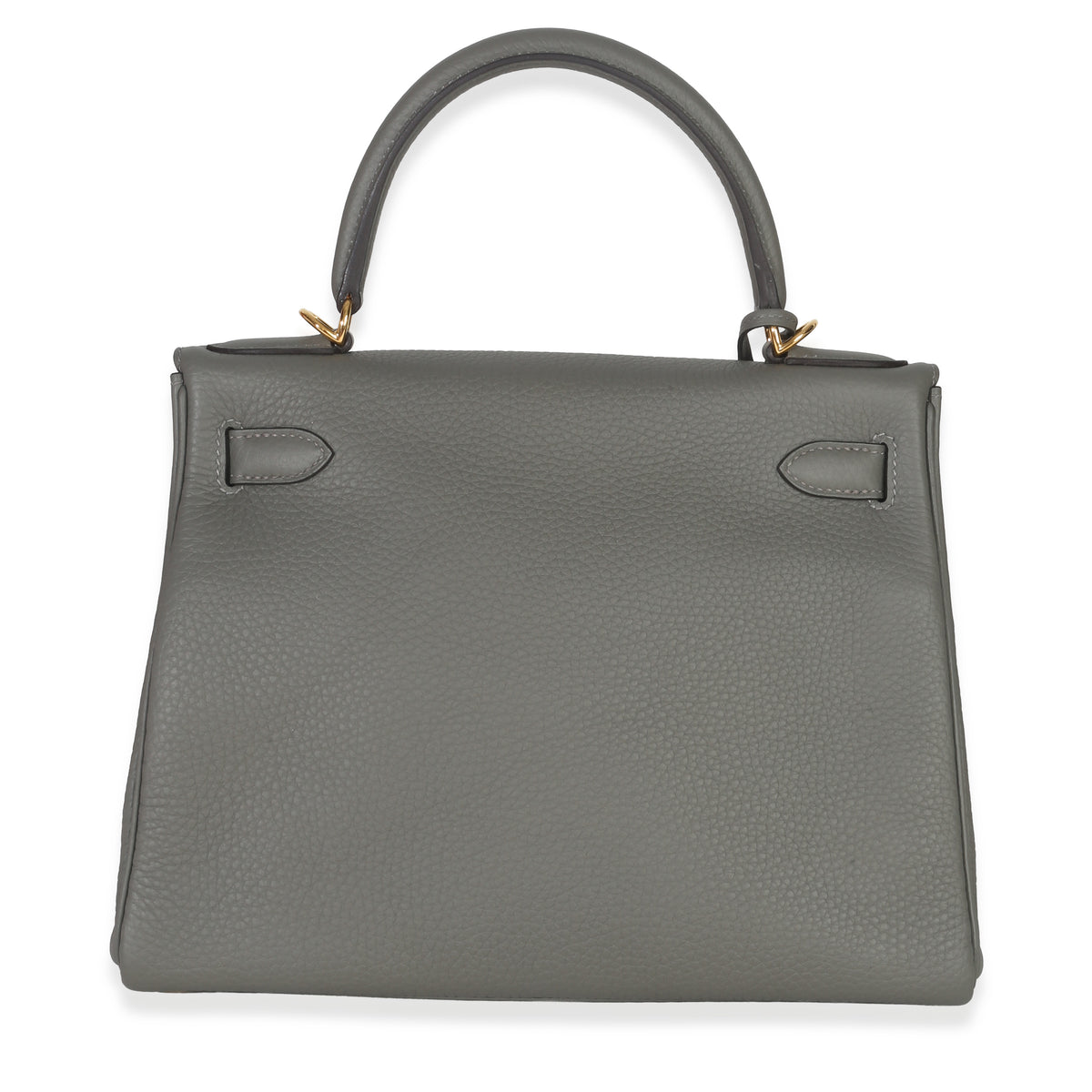 Hermès Gris Meyer Clemence Kelly 28 GHW Handbag stamp