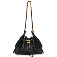 Chanel 26P Black Quilted Caviar Mini  25 Hobo Handbag Handbag ad1