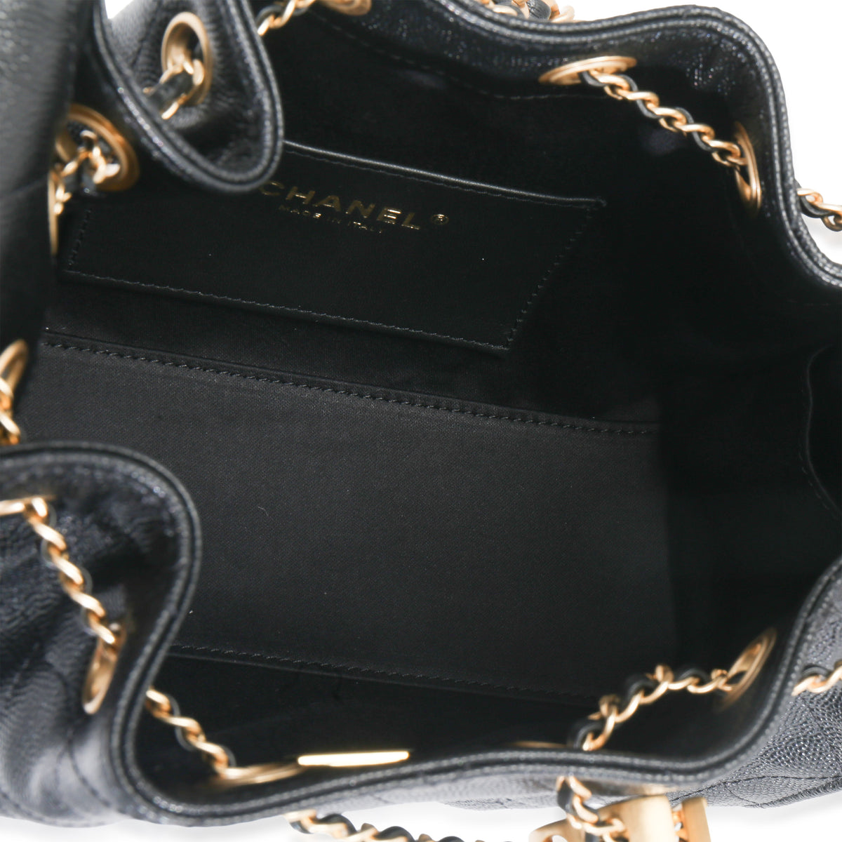 Chanel 26P Black Quilted Caviar Mini  25 Hobo Handbag Handbag ad2