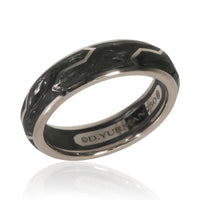 David Yurman White Gold  Forged Carbon Ring bv