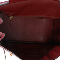 Hermès Rouge Grenat Chevre de Coromandel Birkin 35 PHW Handbag ad2