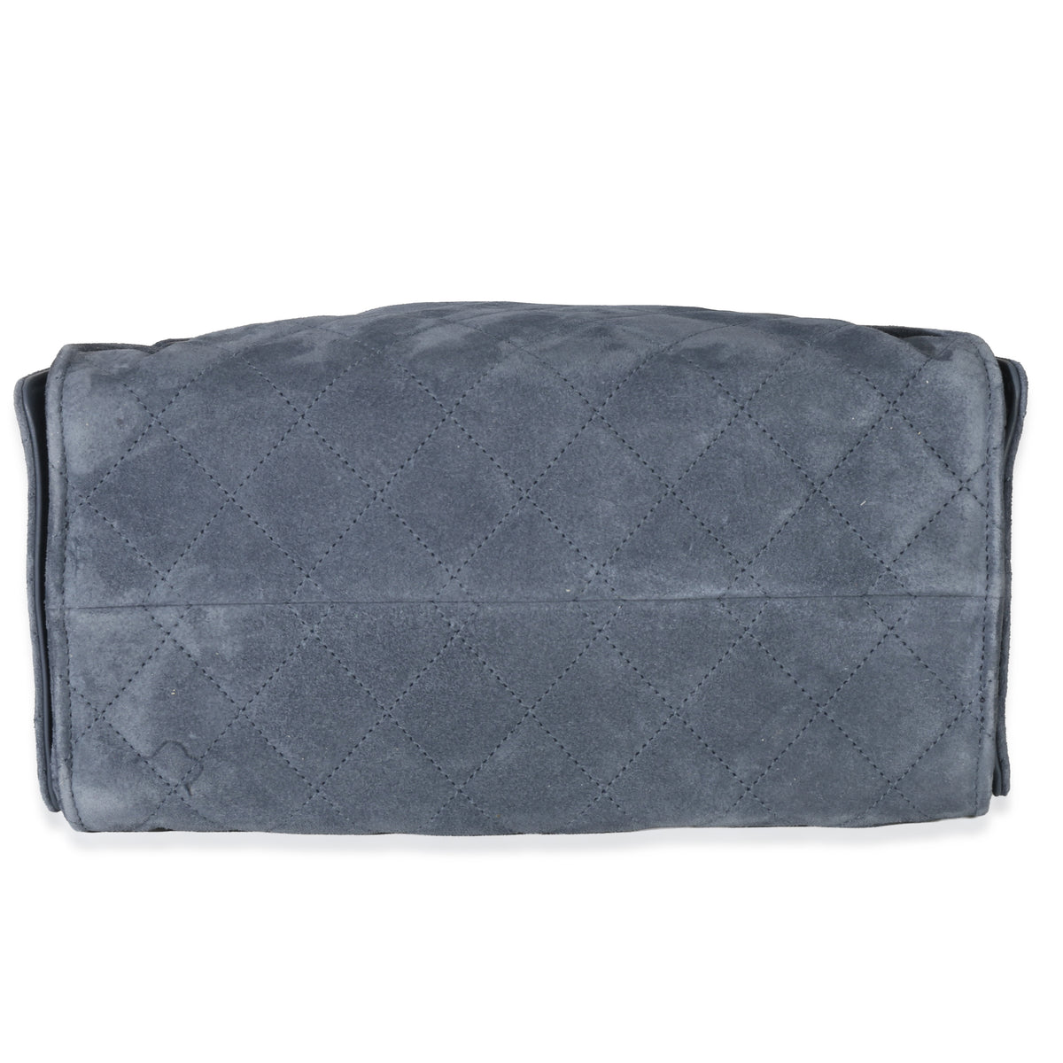 Chanel Blue Quilted Suede Small  25 Hobo Handbag stamp