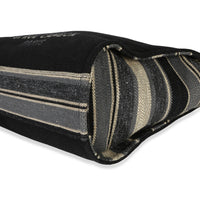 Chanel Blue Canvas Striped Small Deauville Shopping Tote Handbag box