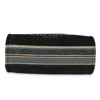 Chanel Blue Canvas Striped Small Deauville Shopping Tote Handbag stamp